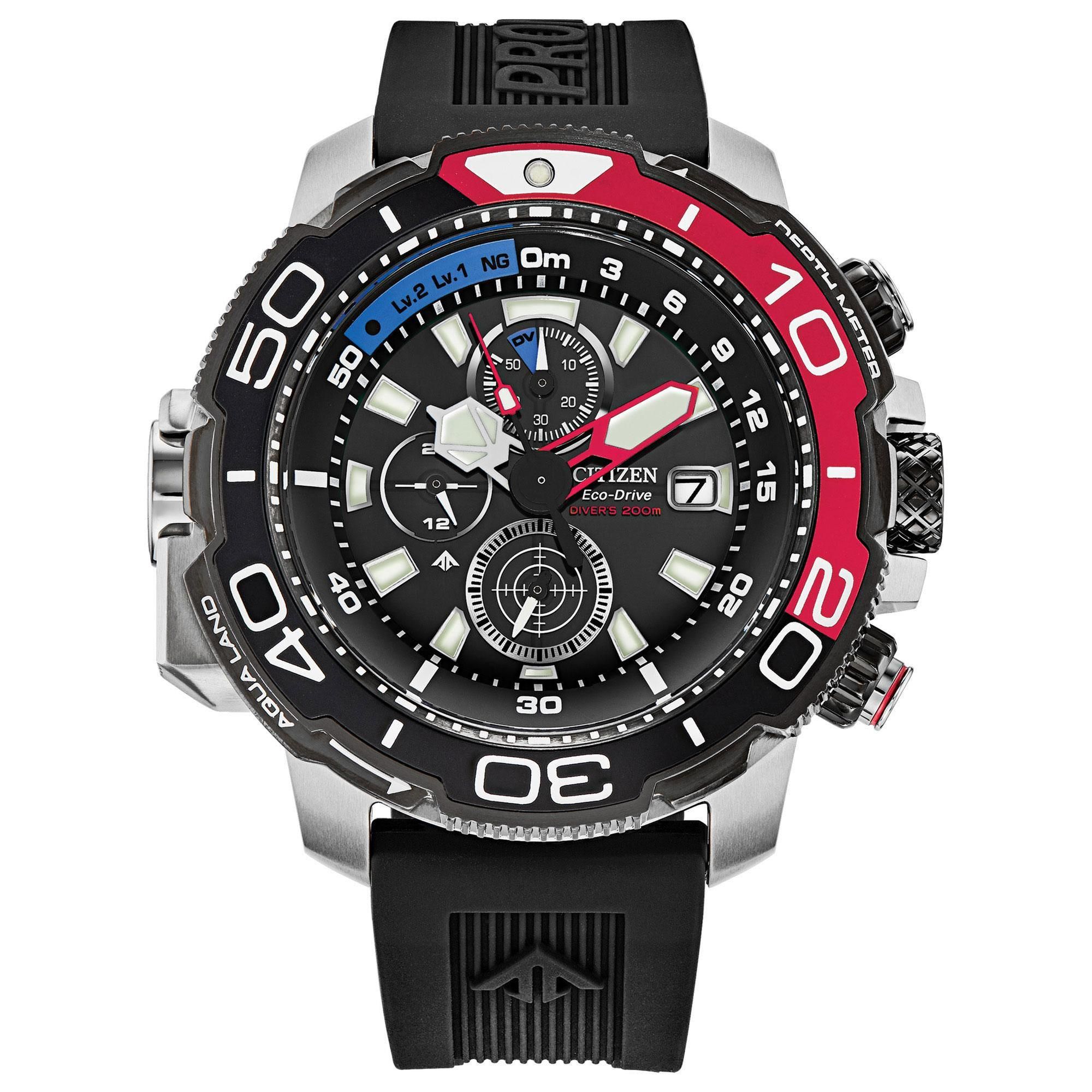 Citizen Promaster Aqualand Chronograph Black Dial Coke Bezel Men's Watch BJ2167-03E