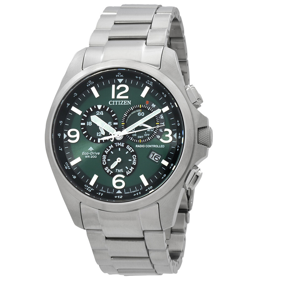Citizen Promaster Land Chronograph Green Dial Men's Watch CB5921