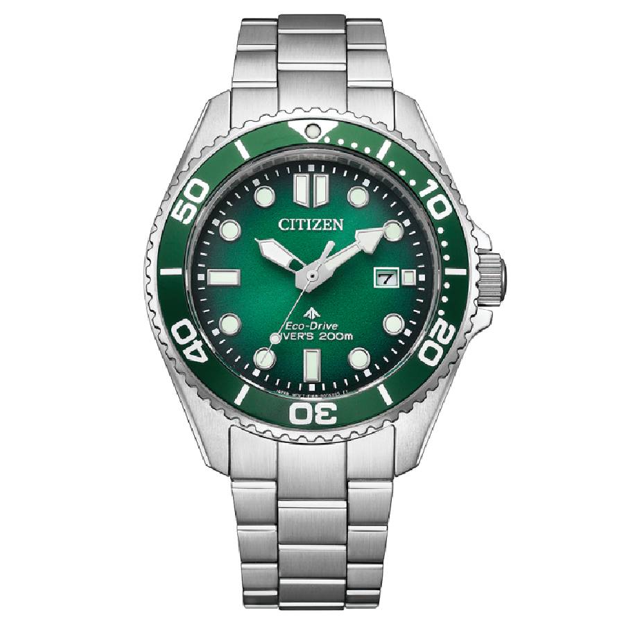 Citizen Promaster Marine Green Dial Watch BN0269-50W