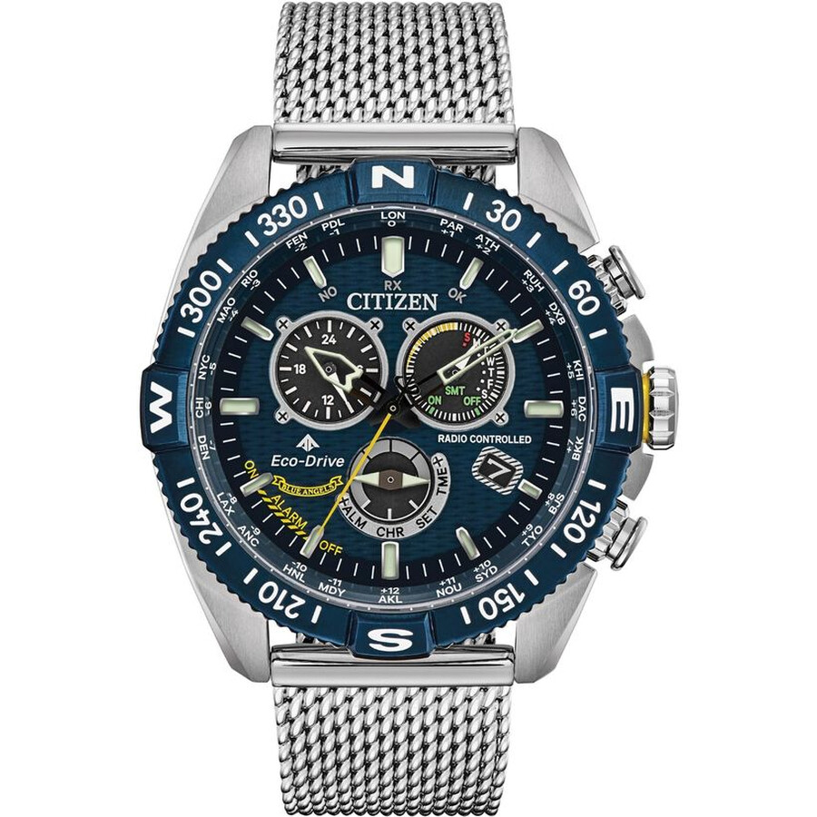 Citizen Promaster Navihawk Perpetual Alarm World Time Chronograph Blue