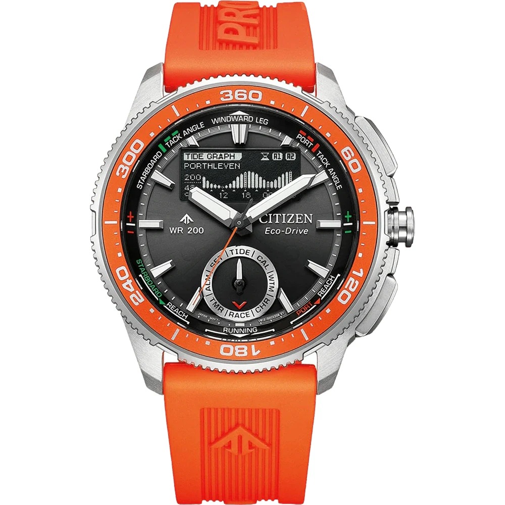 Citizen Promaster WaveTracker Perpetual Chronograph Analog-Digital Moon Phase Black Dial Men's Watch JV3000-13E