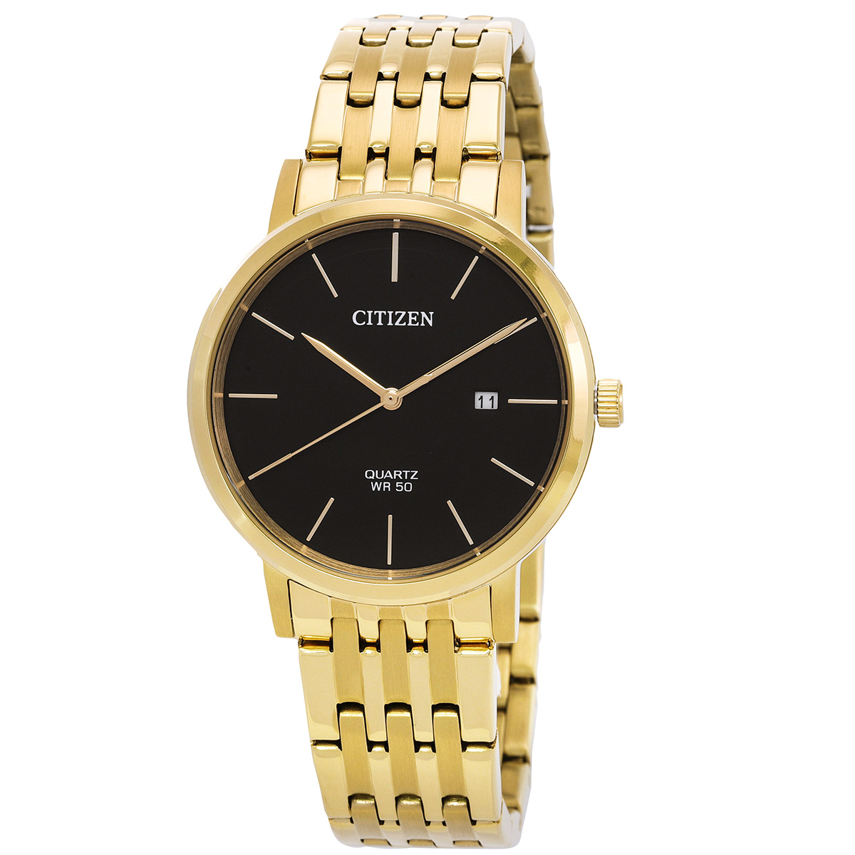 Citizen Quartz Black Dial Gold-tone Men's Watch BI5072-51E
