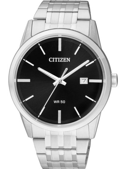 Citizen Quartz Black Dial Stainless Steel Men's Watch BI5000-52E