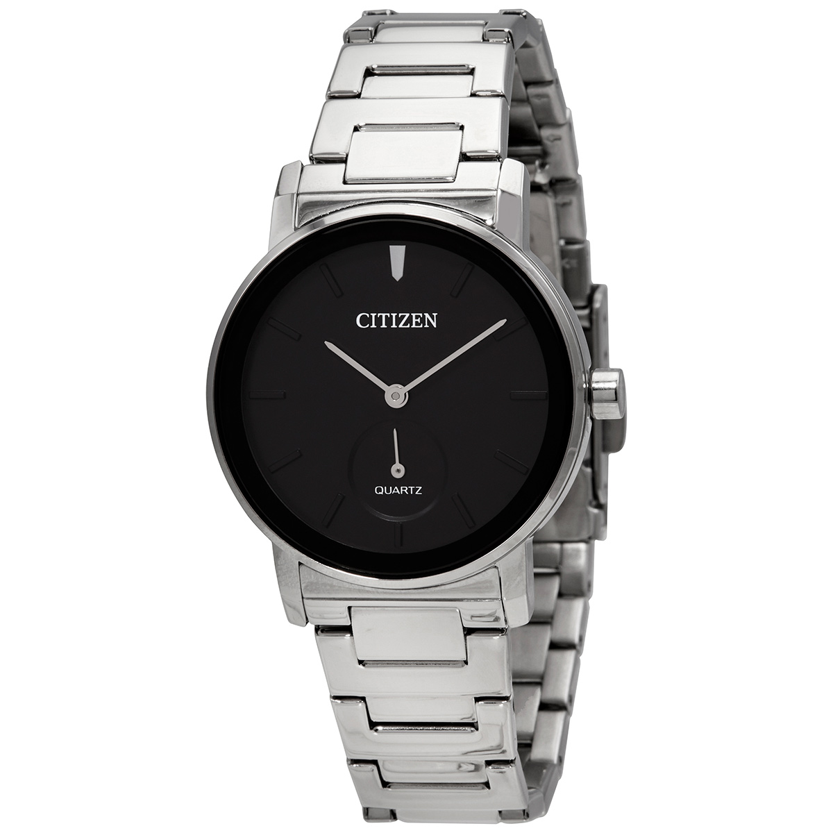 Citizen Quartz Black Dial Stainless Steel Ladies Watch EQ9060-53E