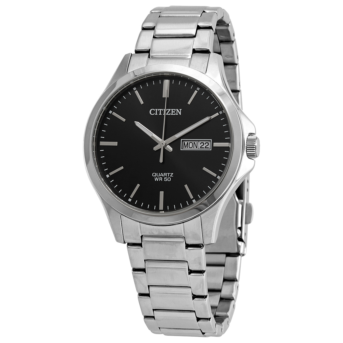 Citizen Quartz Black Dial Stainless Steel Men's Watch BF2001-80E