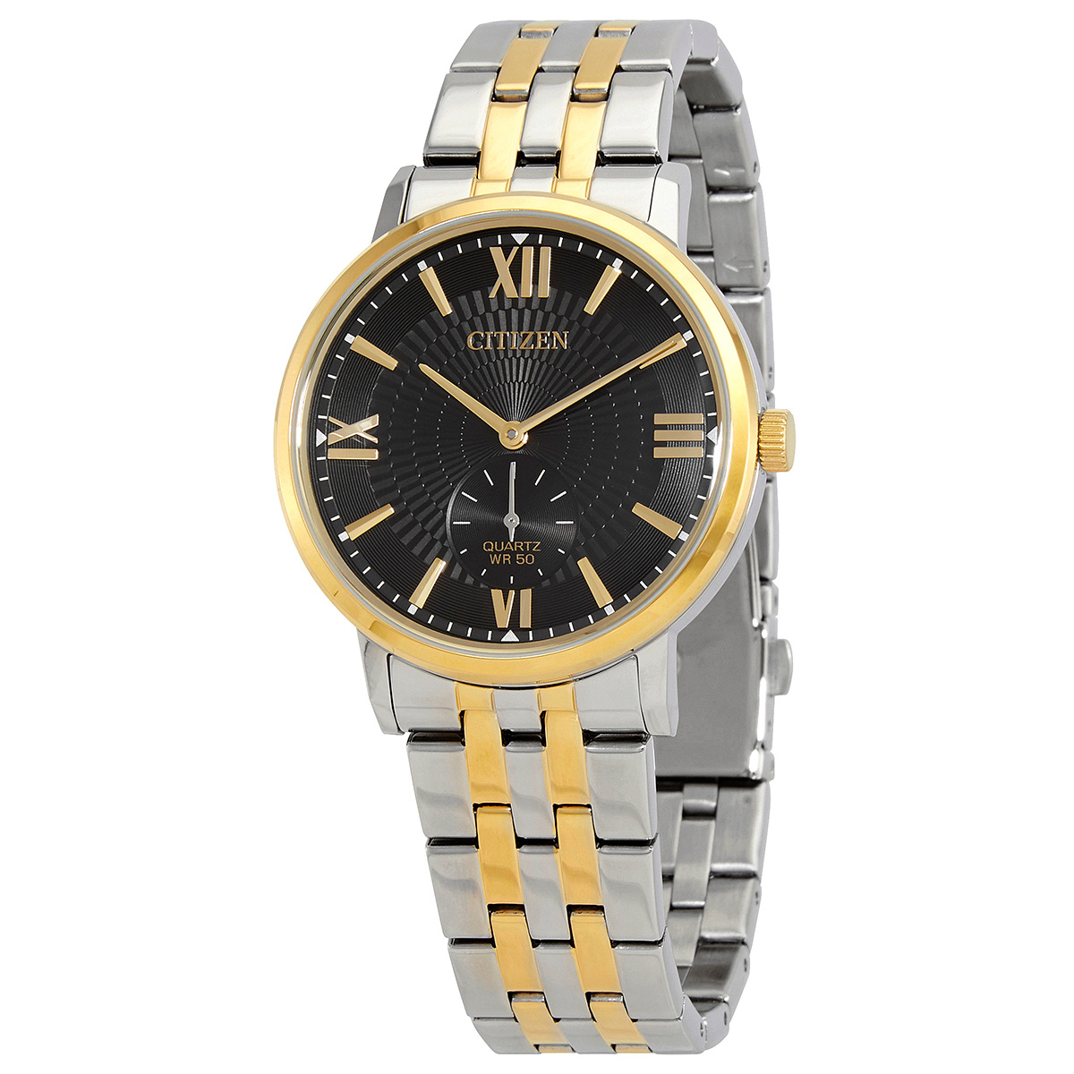Citizen Quartz Black Dial Two-tone Men's Watch BE9176-76E