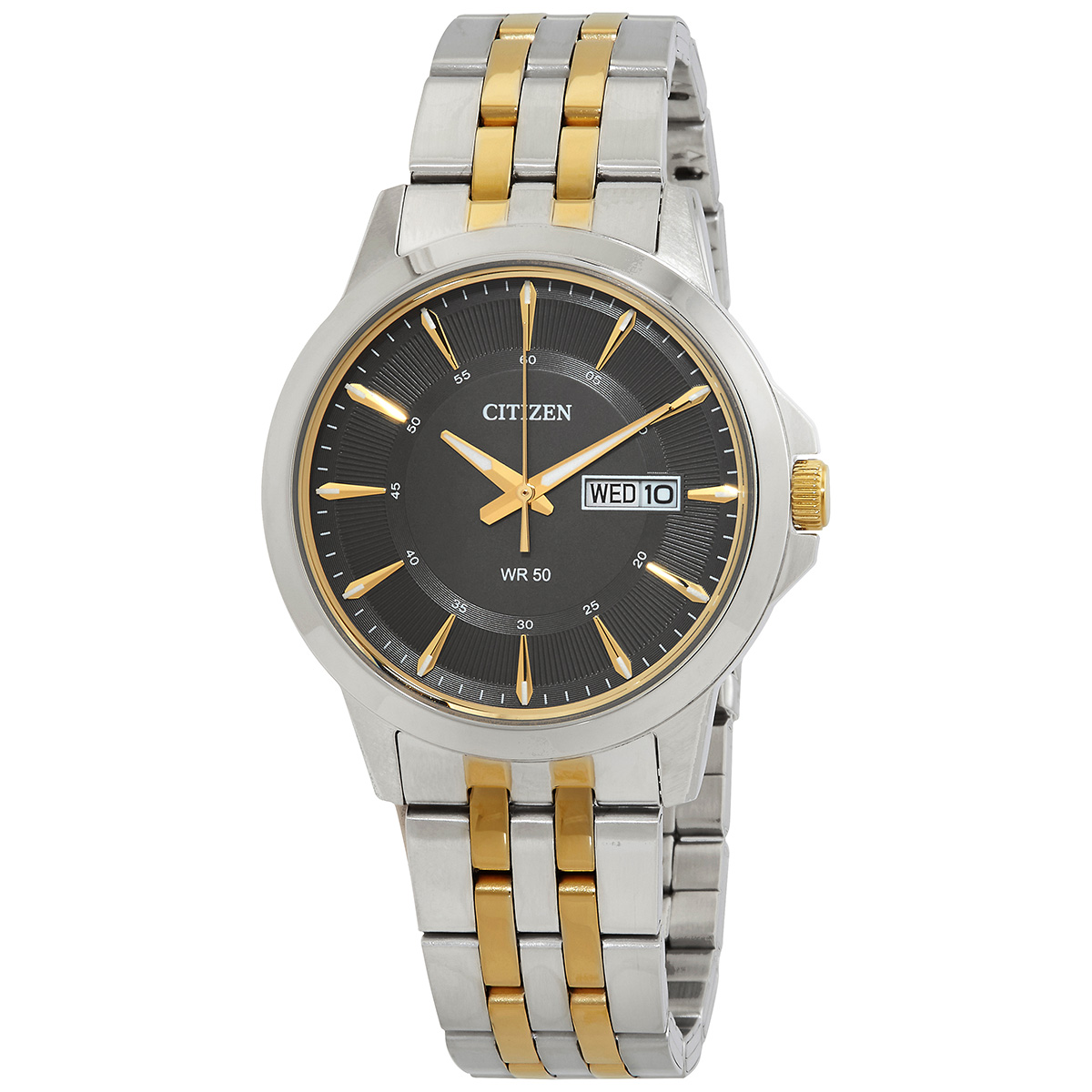 Citizen Quartz Black Dial Two-tone Men's Watch BF2018-52H