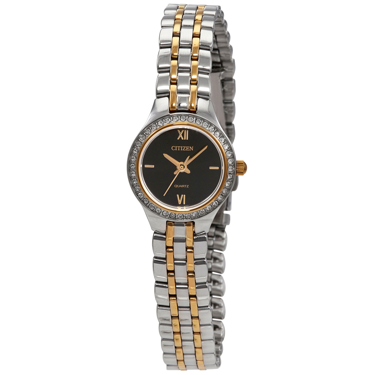 Citizen Quartz Crystal Black Dial Ladies Watch EJ6144-56E