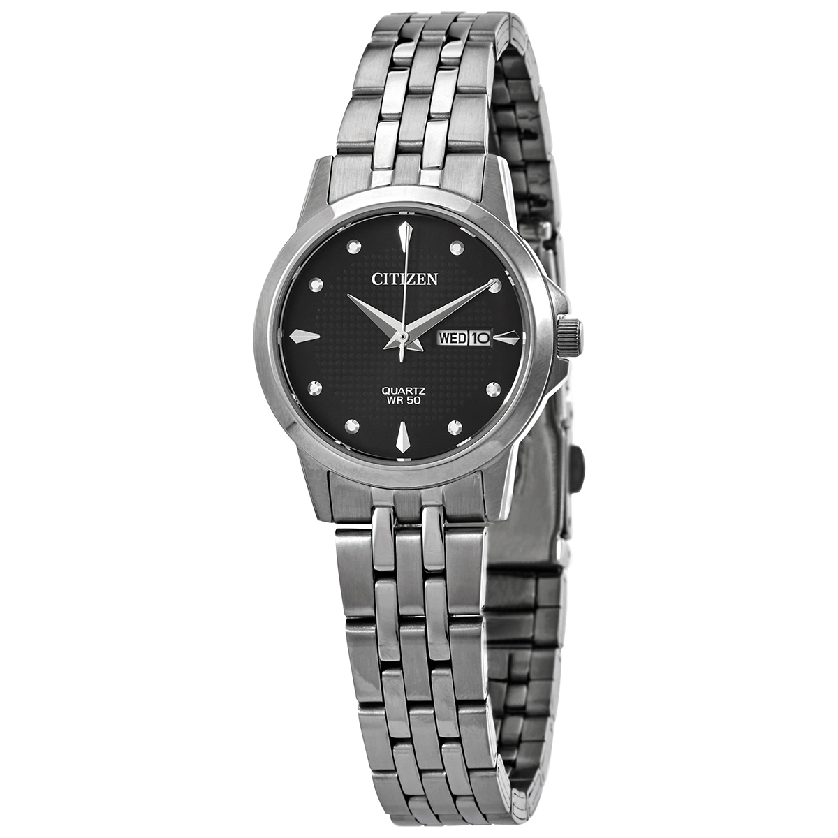 Citizen Quartz Crystal Black Dial Ladies Watch EQ0601-54F