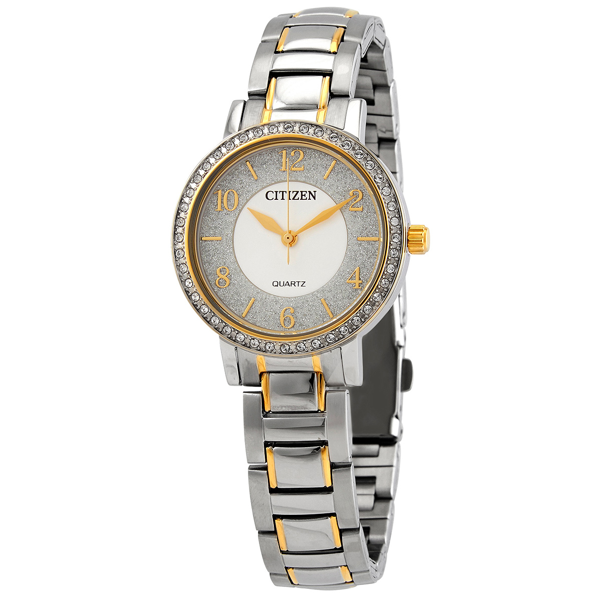 Citizen Quartz Crystal Glitter Dial Ladies Watch EL3044-54A