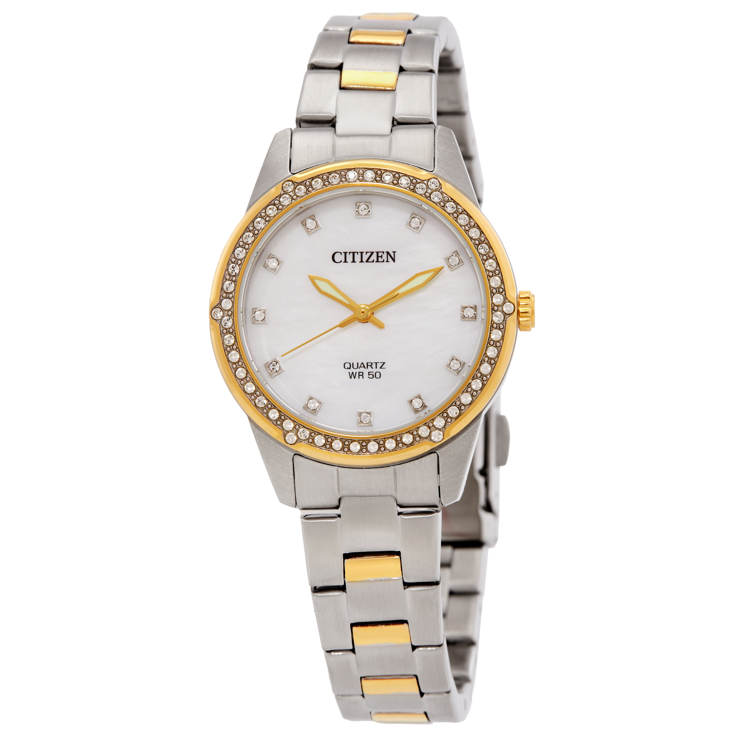 Citizen Quartz Crystal Mother of Pearl Dial Ladies Watch ER0224-51D