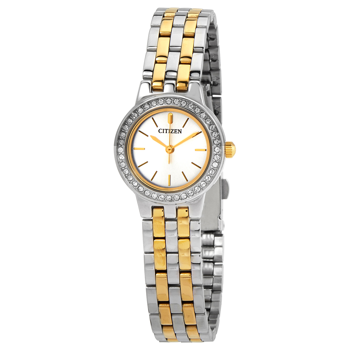 Citizen Quartz Crystal Silver Dial Ladies Watch EJ6104-51A