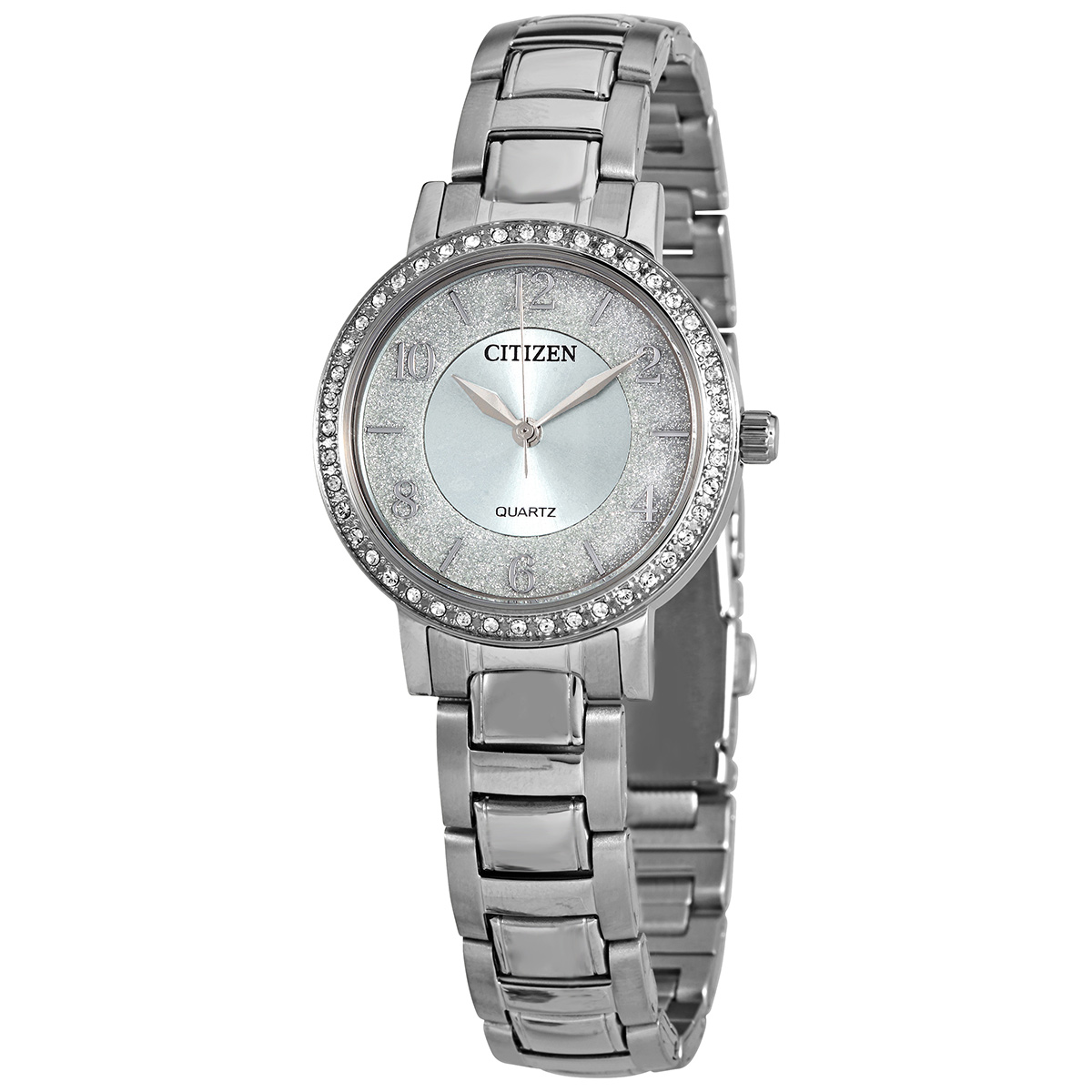 Citizen Quartz Crystal Silver Dial Ladies Watch EL3040-55L