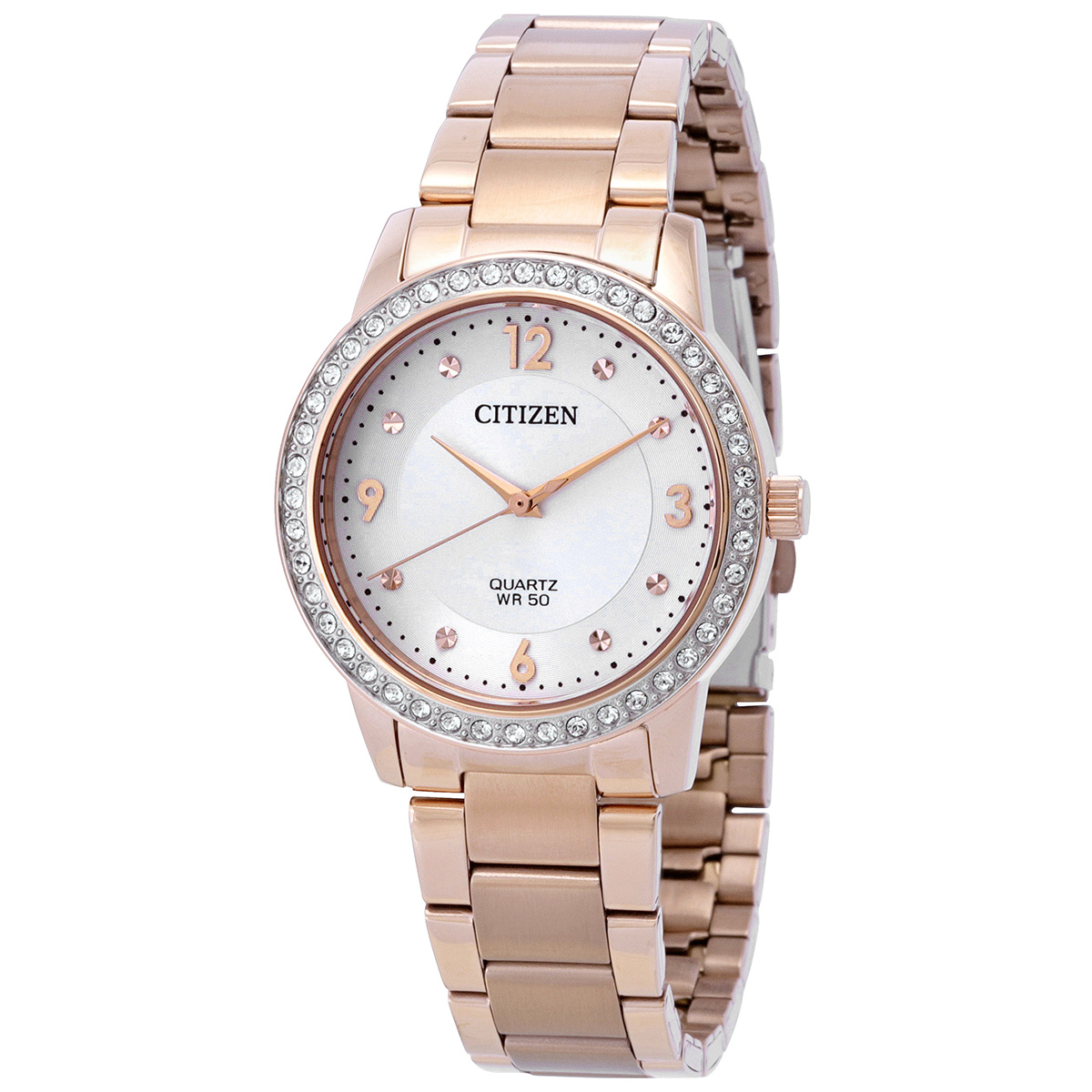 Citizen Quartz Crystal White Dial Ladies Watch EL3093-83A
