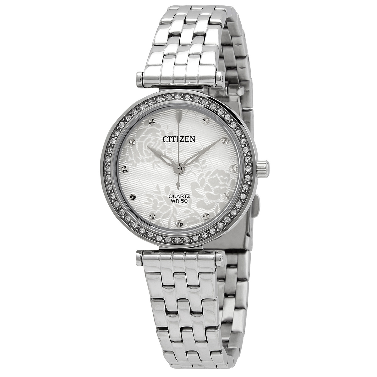 Citizen Quartz Crystal White Dial Ladies Watch ER0211-52A
