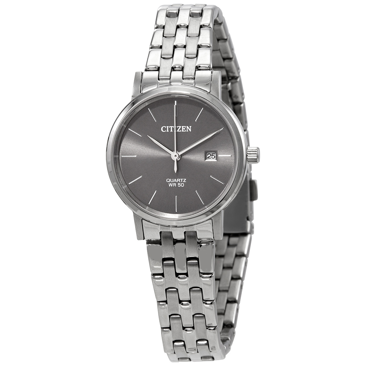 Citizen Quartz Grey Dial Stainless Steel Ladies Watch EU6090-54H