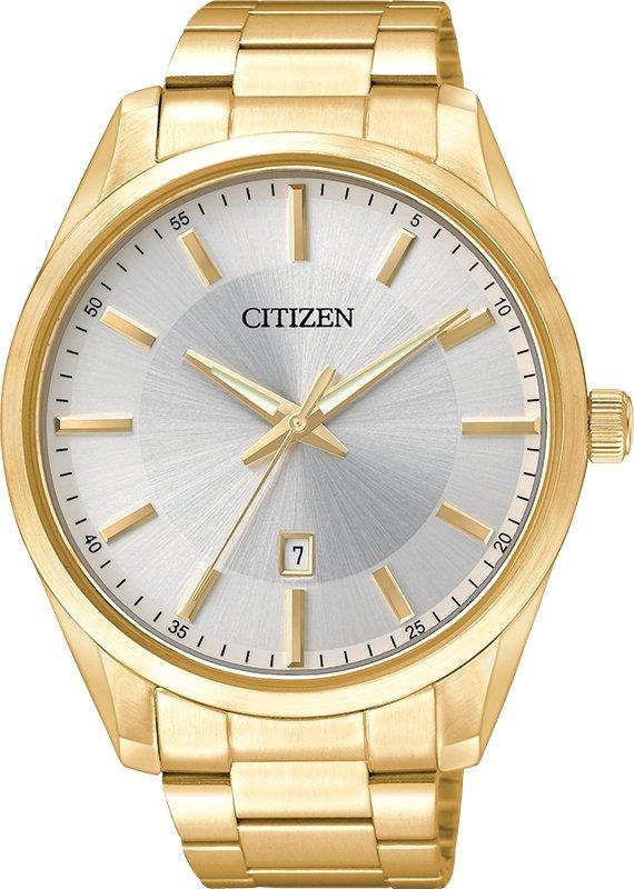 Citizen Quartz Silver Dial Yellow Gold-tone Men's Watch BI1032-58A