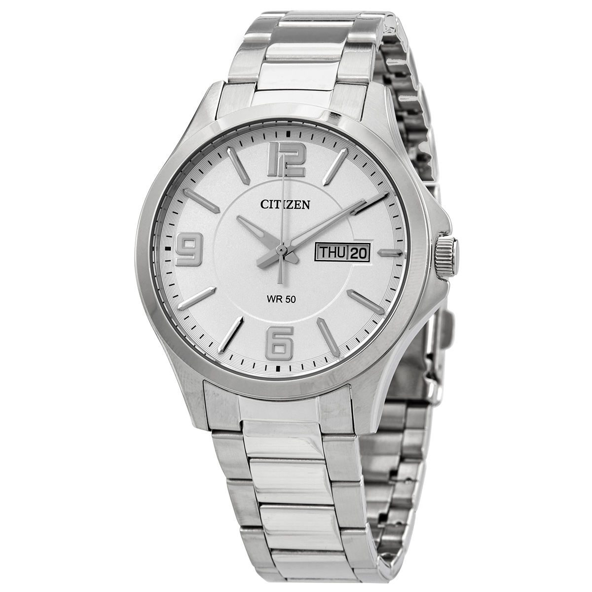 Citizen Quartz Silver Dial Stainless Steel Men's Watch BF2001-55A
