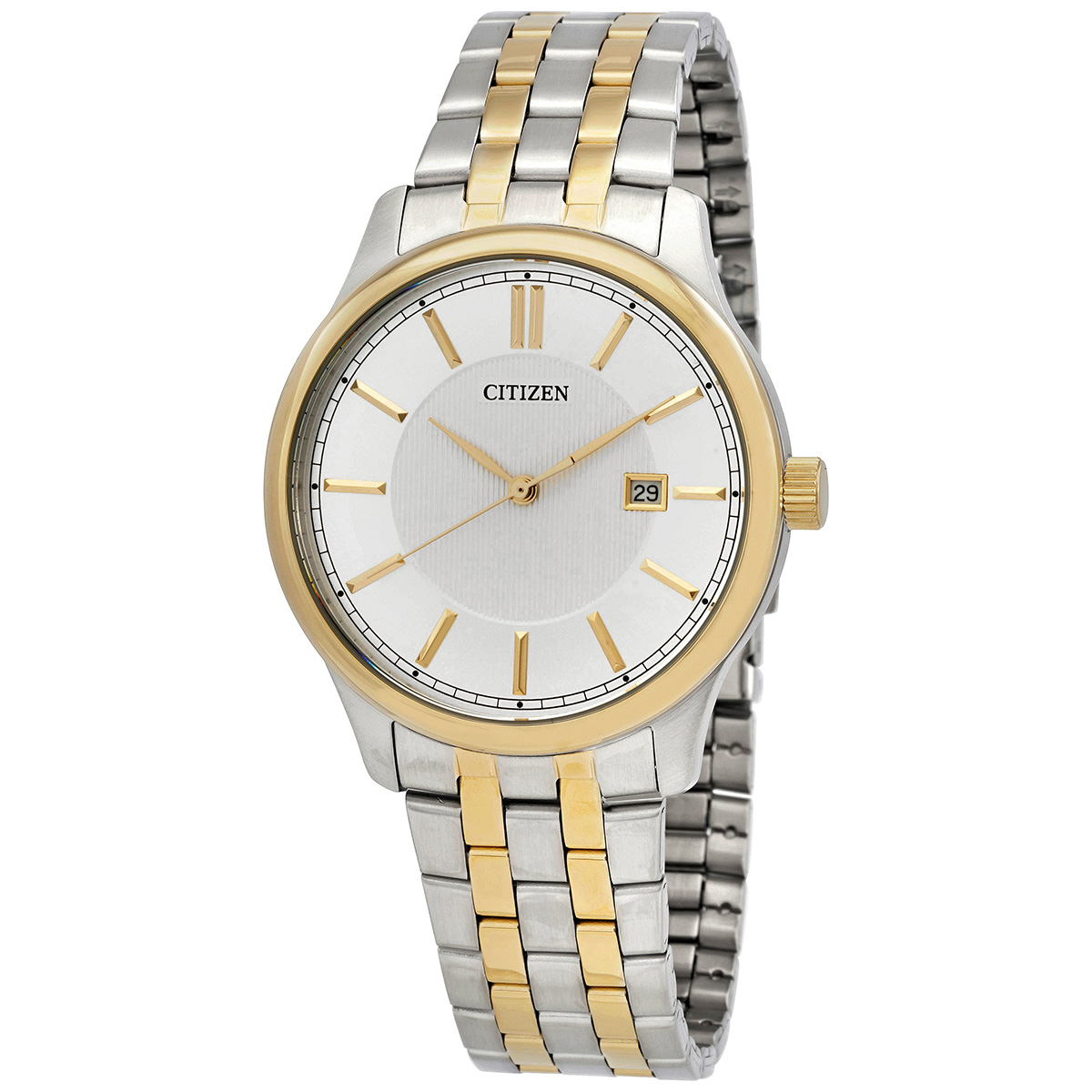 Citizen Quartz Silver Grey Dial Two-tone Men's Watch BI1054-55A