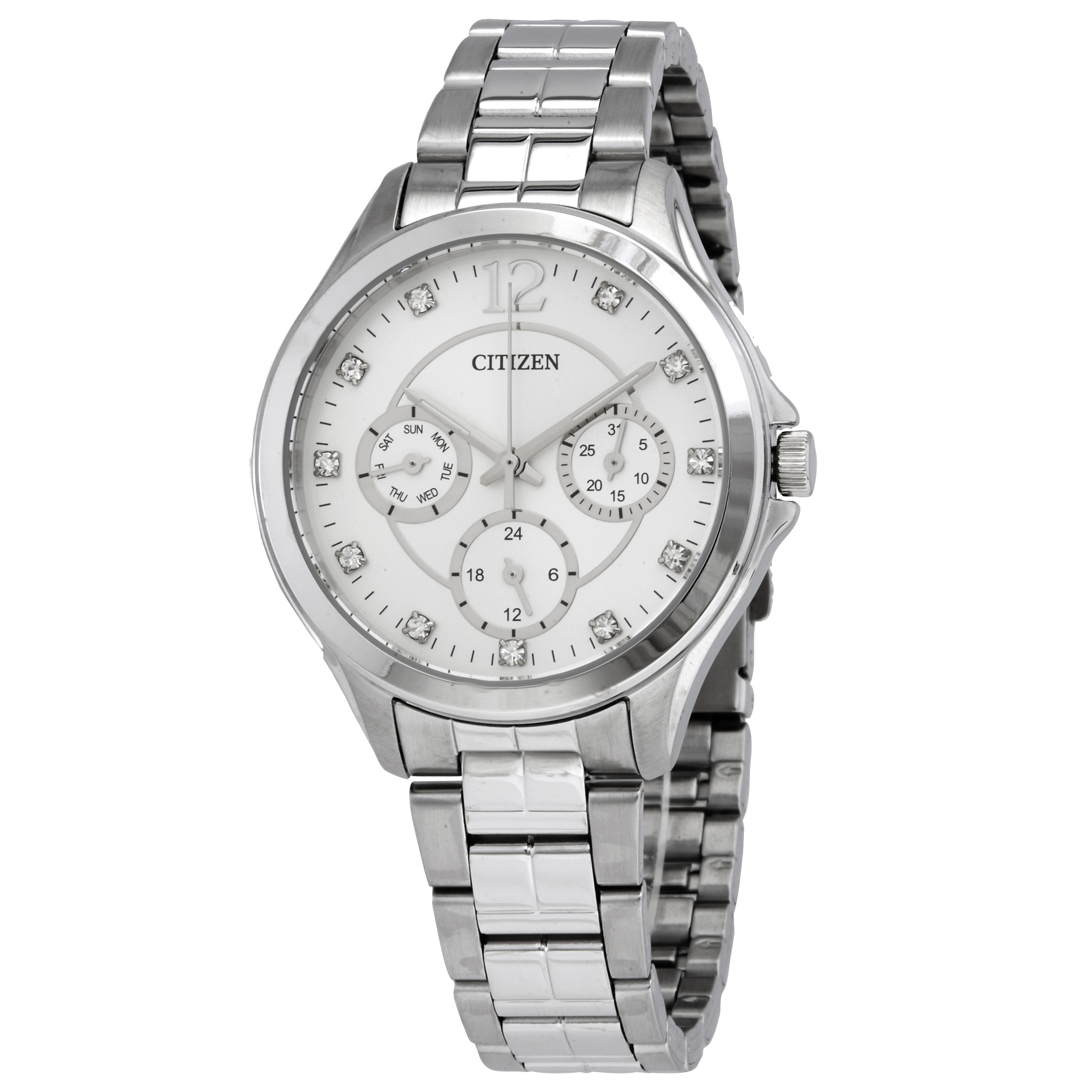 Citizen Quartz White Crystals Dial Ladies Watch ED8140-57A