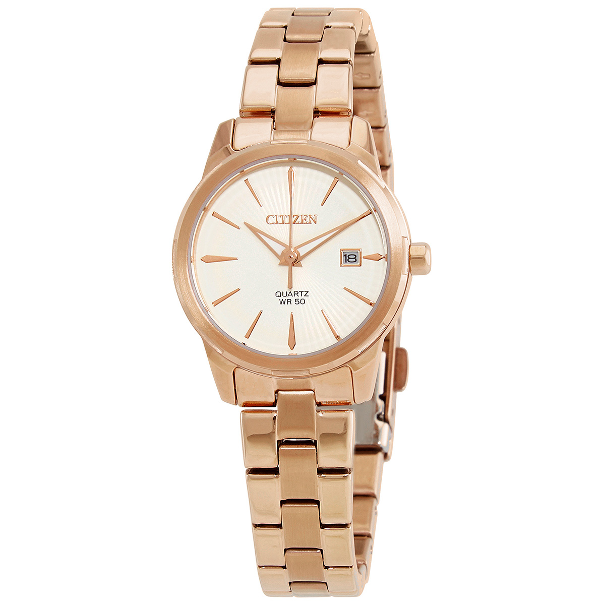 Citizen Quartz White Dial Rose Gold-tone Ladies Watch EU6073-53A