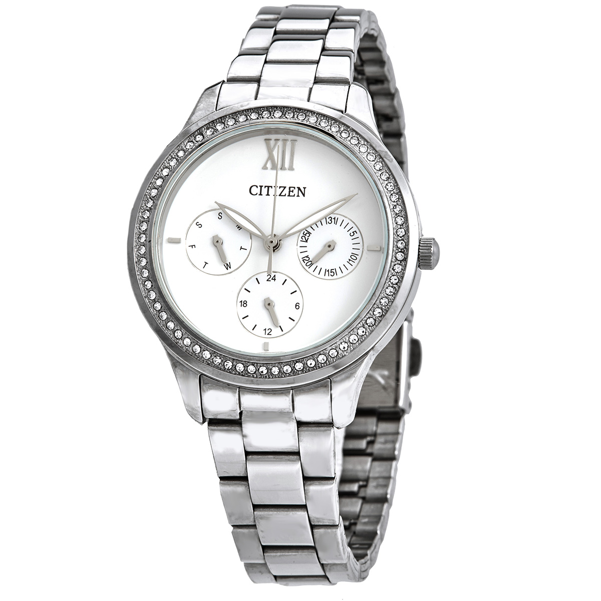 Citizen Quartz White Dial Stainless Steel Ladies Watch ED8150-53A