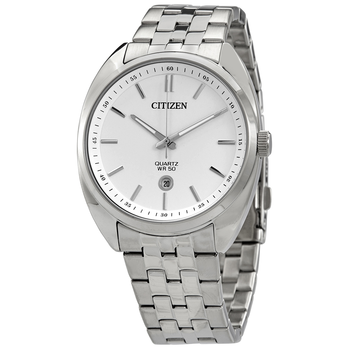 Citizen Quartz White Dial Stainless Steel Men's Watch BI5090-50A