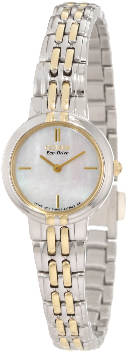Citizen Silhouette Eco-Drive Mother of Pearl Two-Tone Steel Ladies Watch EX1094-51D