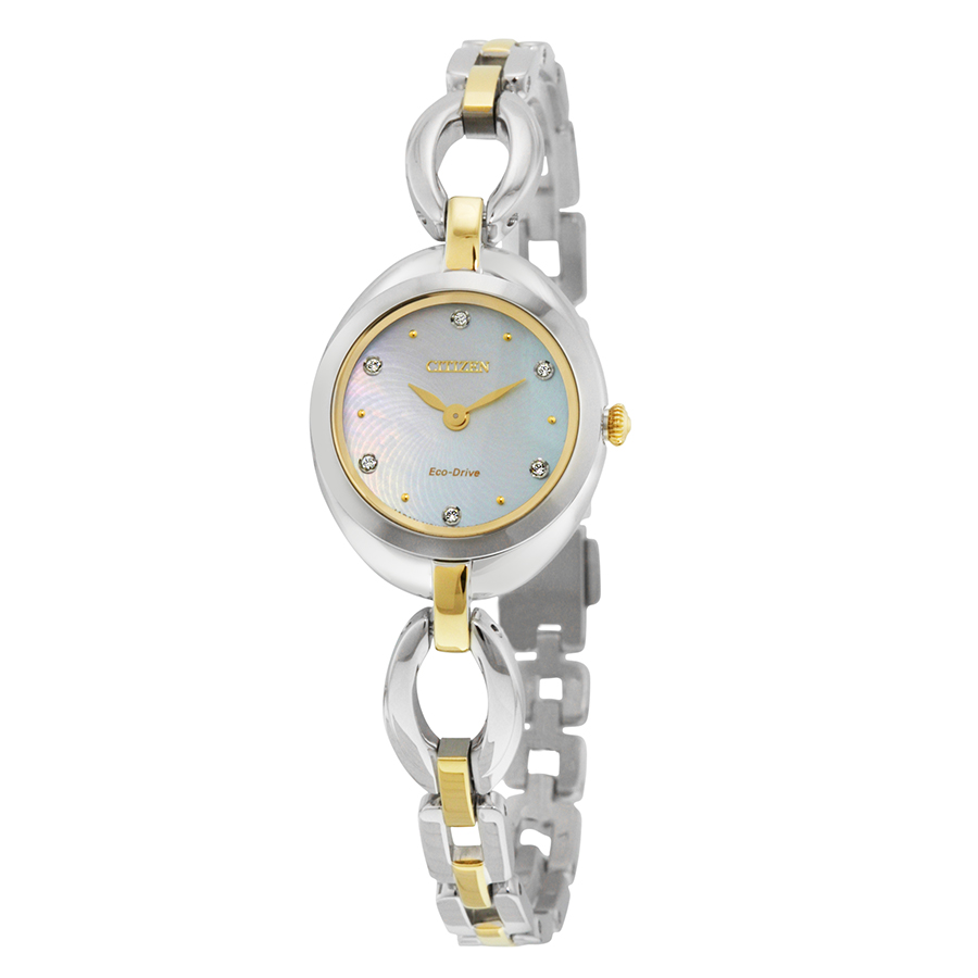 Citizen Silhouette White Mother of Pearl Dial Ladies Watch EX1434-55D