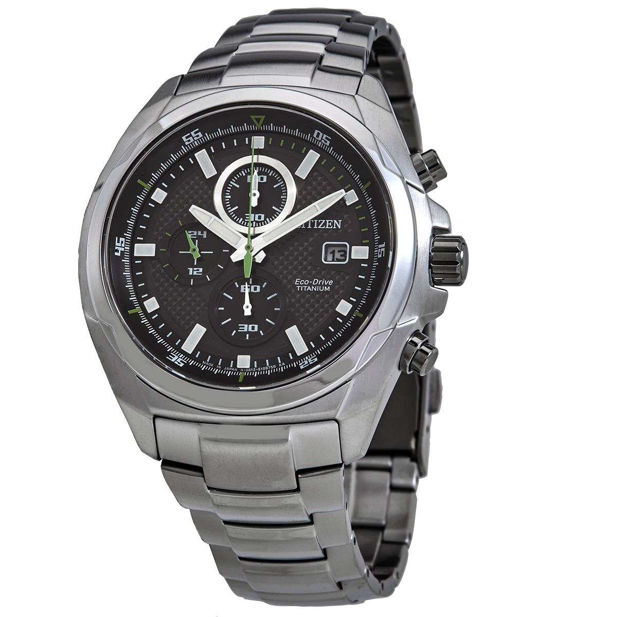 Citizen Titanium Eco-Drive Black Dial Men's Watch CA0190-56E