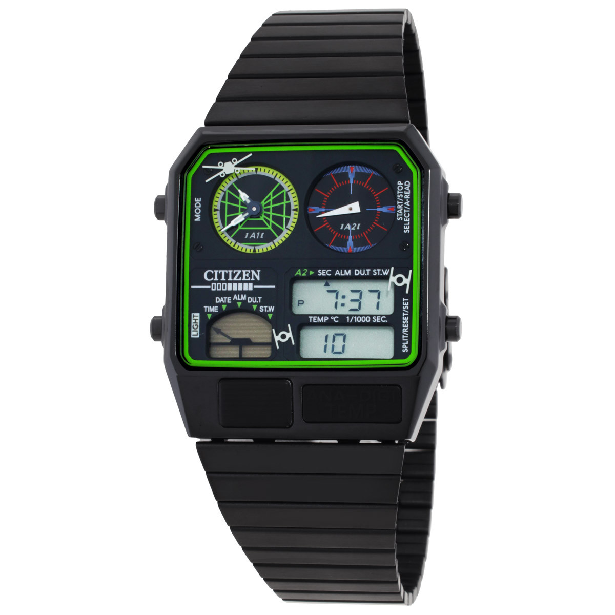 Citizen Trench Run Star Wars Quartz Analog-Digital Black Dial Watch JG2109-50W