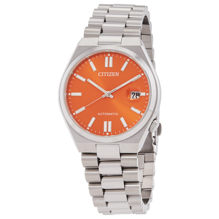 Citizen Tsuyosa Automatic Orange Dial Men's Watch NJ0151-53Z