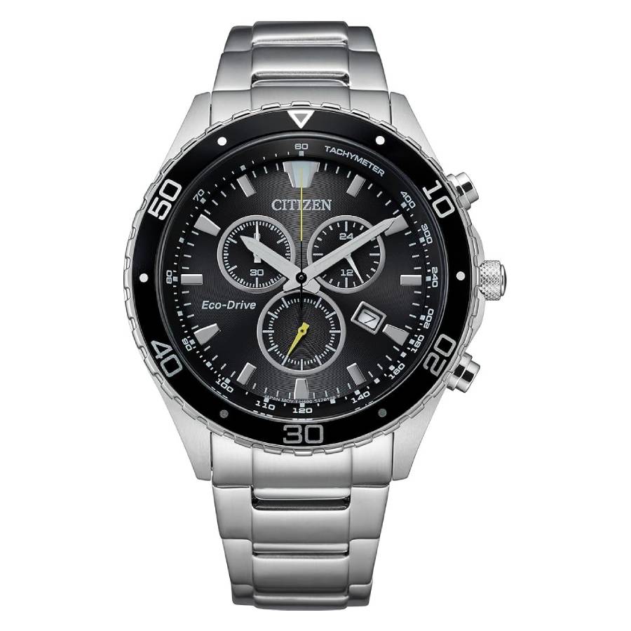 Citizen Weekender Chronograph Black Dial Men's Watch AT2387-52E