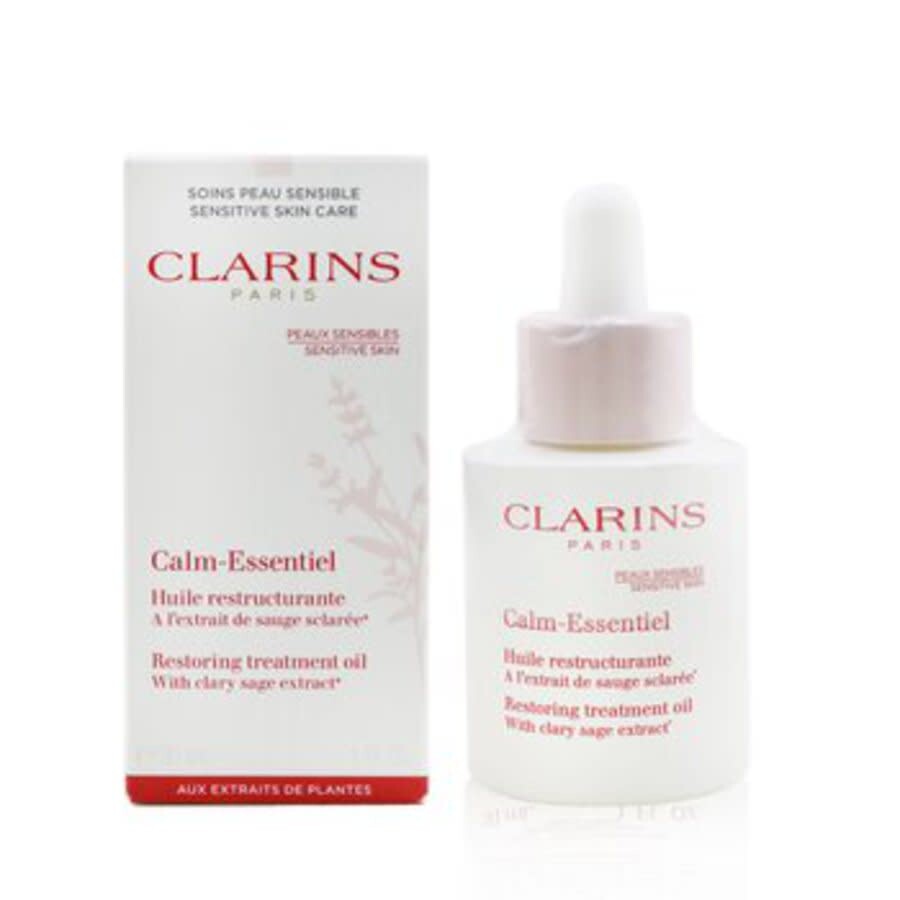 Shop Clarins Calm-essentiel Restoring Treatment Oil Sensitive Skin 1 oz Skin Care 3380810439670 In N/a