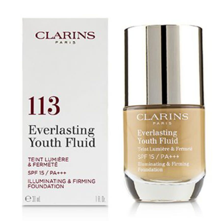Clarins - Everlasting Youth Fluid Illuminating & Firming Foundation Spf 15 - # 113 Chestnut 30ml/1o In Brown