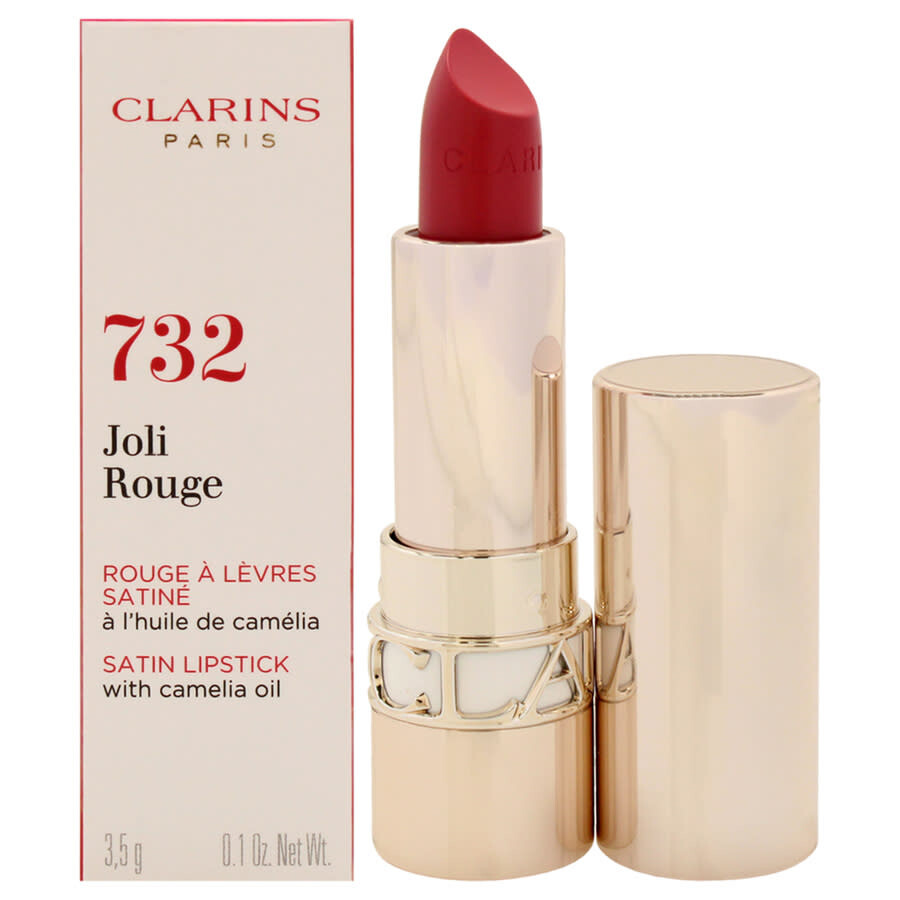 Clarins Ladies Joli Rouge Satin Lipstick 0.1 oz 732 Grenadine Makeup 3666057117114