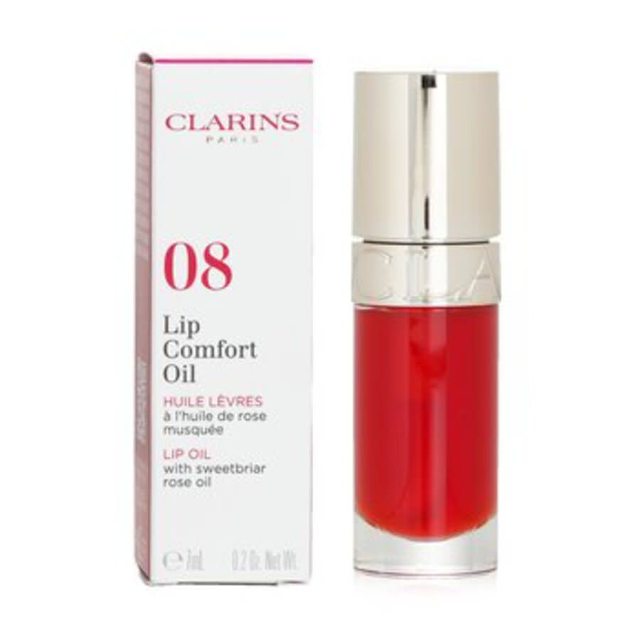Clarins Ladies Lip Comfort Oil 0.2 oz # 08 Strawberry Makeup 3666057037481 In # 08 Strawberry