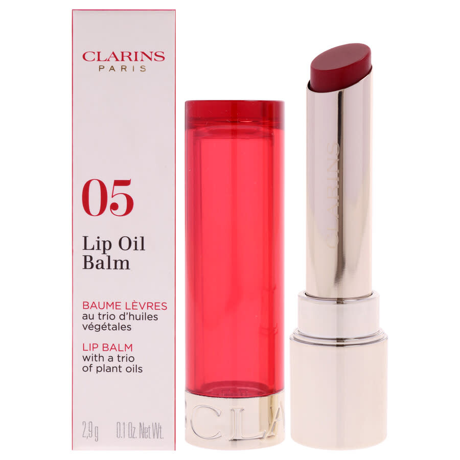 Clarins Ladies Lip Oil Balm 0.1 oz 05 Cherry Makeup 3666057237164 In Red
