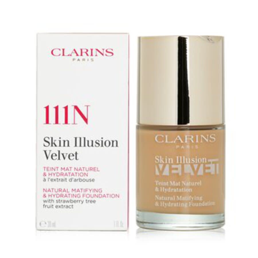 Shop Clarins Ladies Skin Illusion Velvet Natural Matifying & Hydrating Foundation 1 oz # 111n Makeup 3380