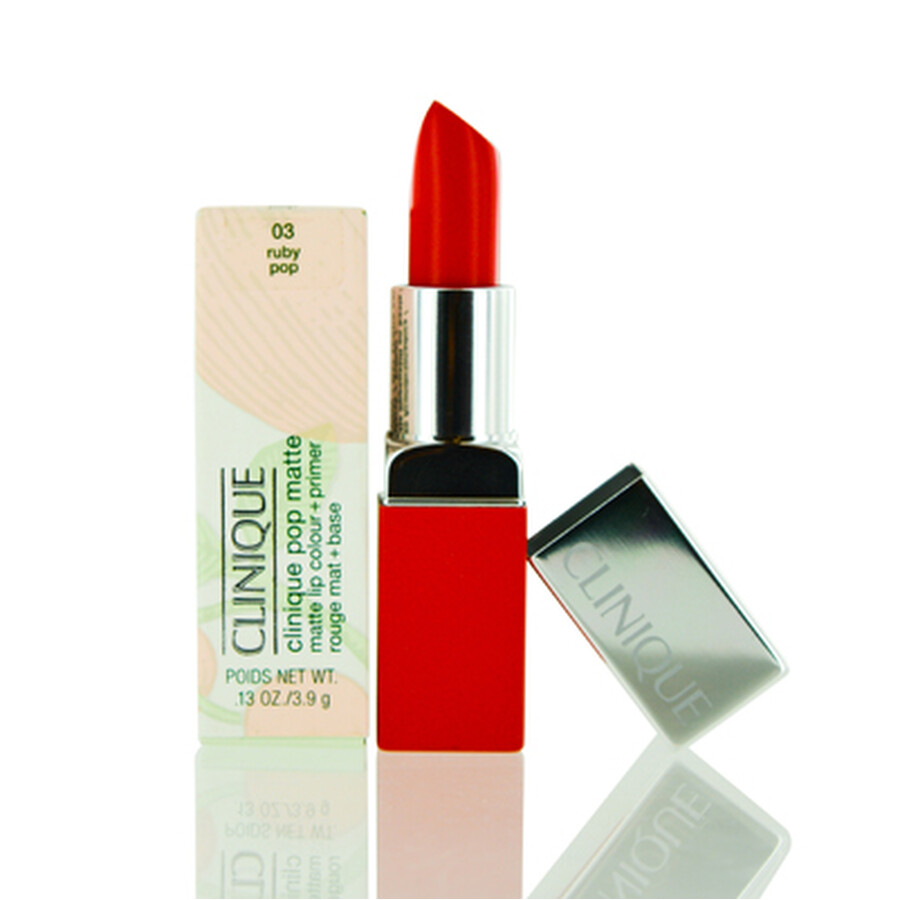 Clinique / Pop Matte Lip Color + Primer 03 Ruby Pop .13 oz In Red