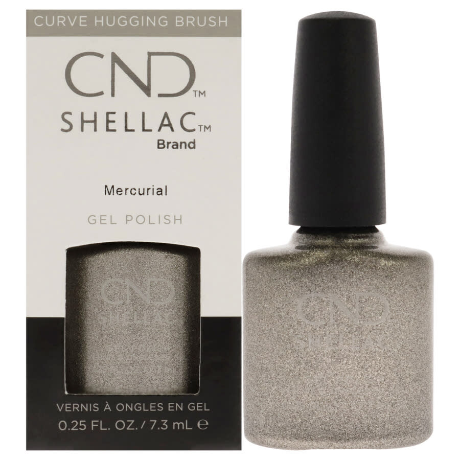 Cnd Ladies Shellac Nail Color 0.25 oz Mercurial Nails 639370915937 In Gray
