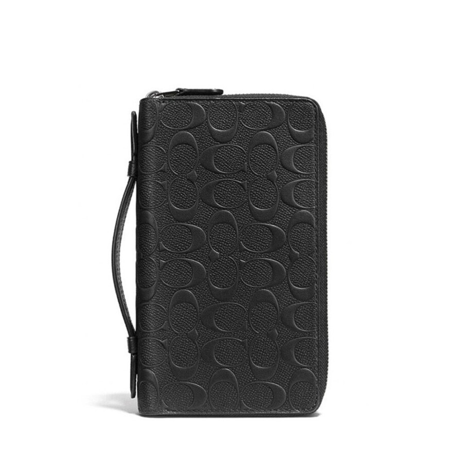 Coach Black Men's Double Zip Travel Organizer 93425BLK 888067657869