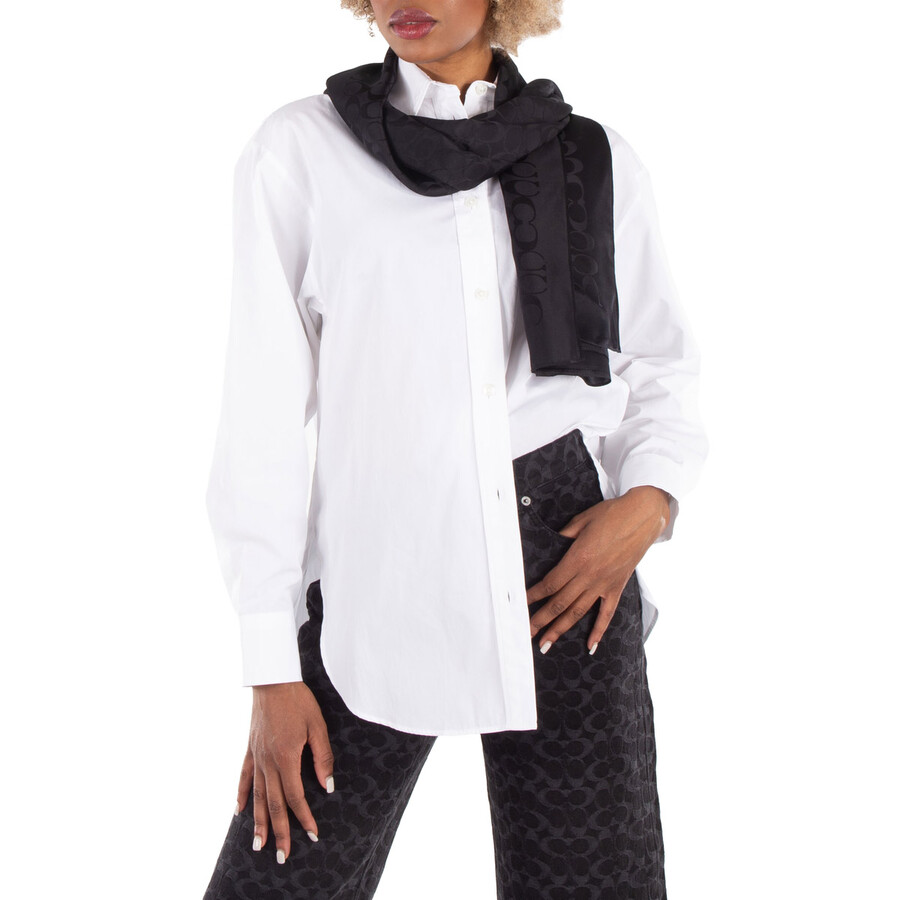 Coach Black Signature Shawl