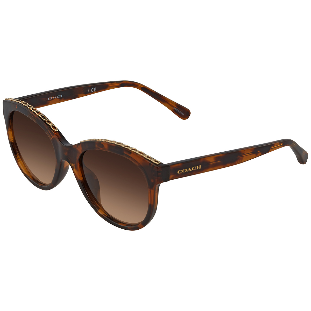 Coach Brown Gradient Round Sunglasses HC8297U 512074 52 