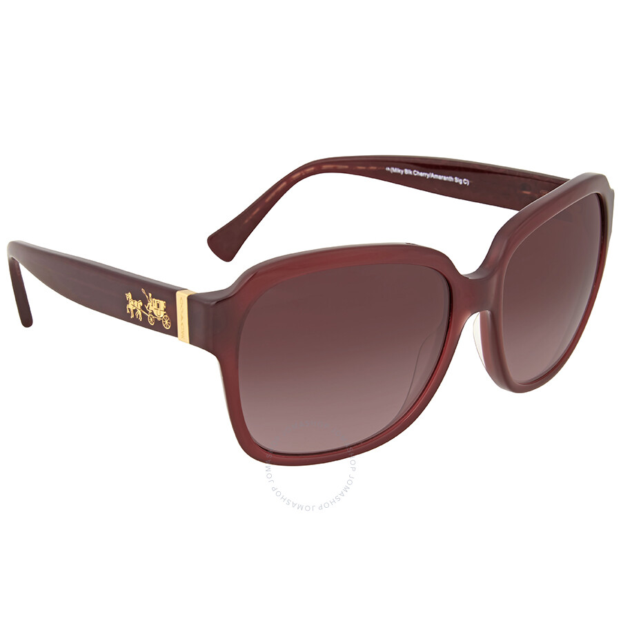 Coach Burgundy Gradient Square Sunglasses Coach Sunglasses