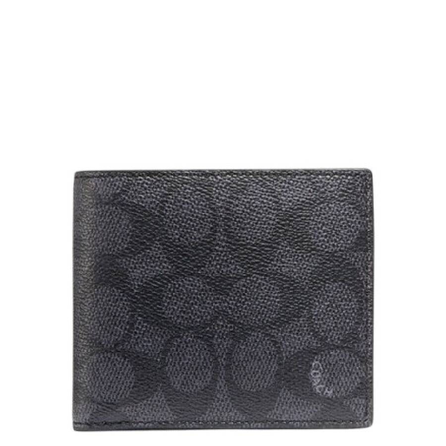 Coach Canvas Leather Coin Wallet In Multi