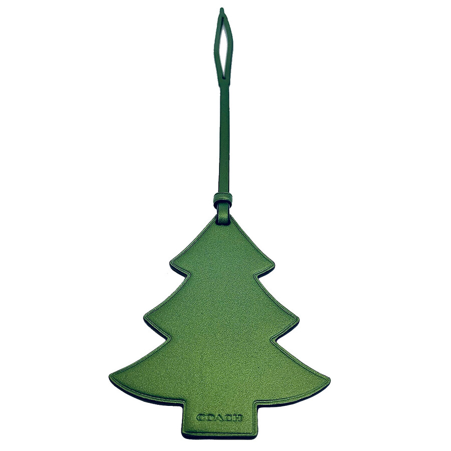 Coach Christmas Tree Ornament Leather Charm 21520 MO0 191202228351