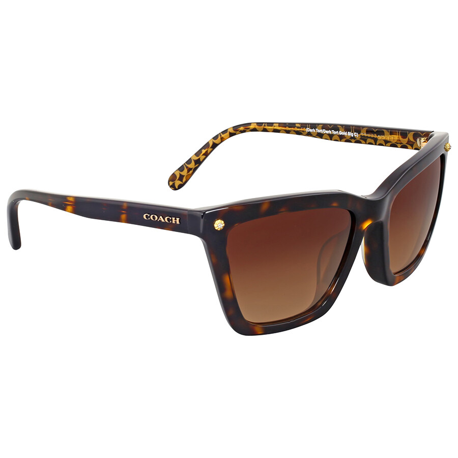 Coach Dark Tortoise Square Sunglasses Coach Sunglasses