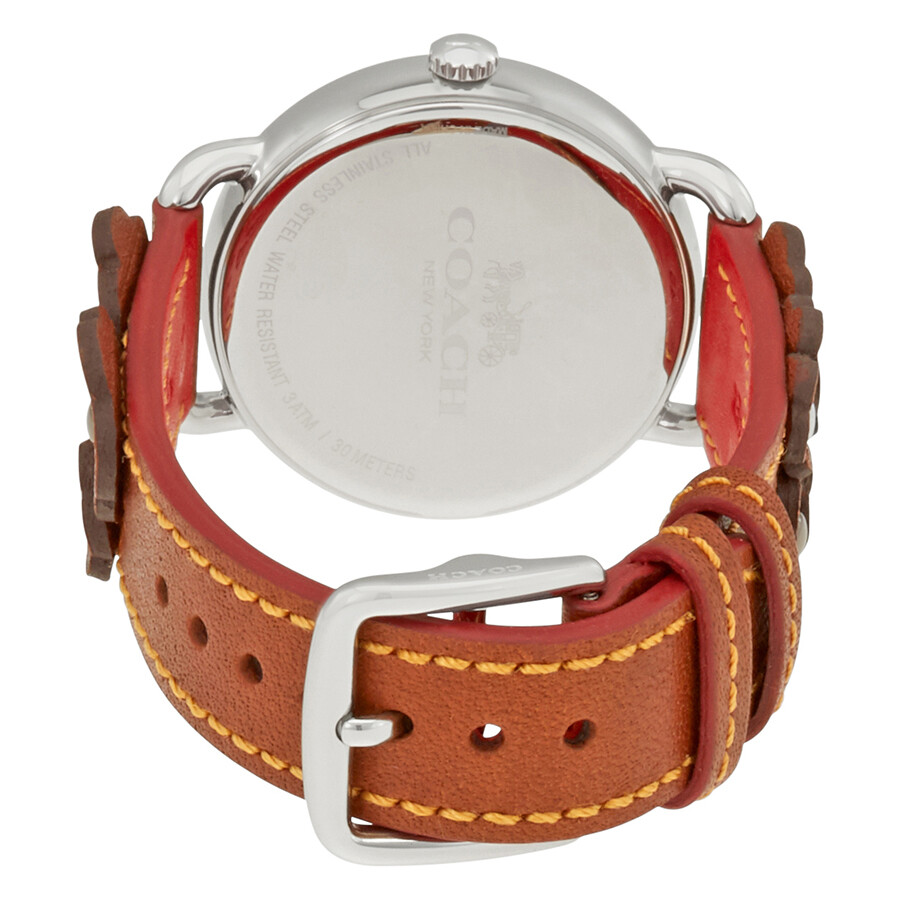 Coach Delancey Cream Dial Brown Leather Ladies Watch 14502744 Coach