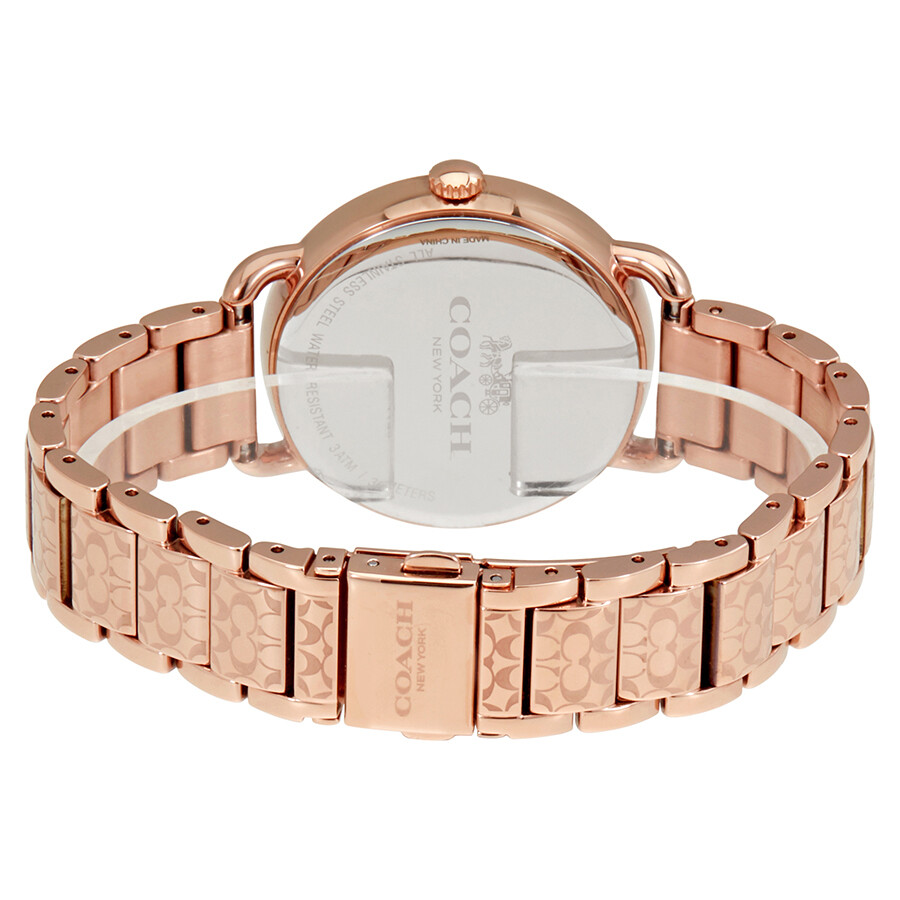 Coach Delancey Silver Dial Rose Goldtone Ladies Watch 14502497 Coach